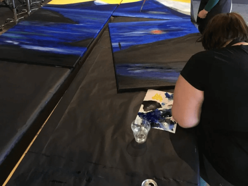Collaborative Painting: Teamwork Challenge - Gallery image