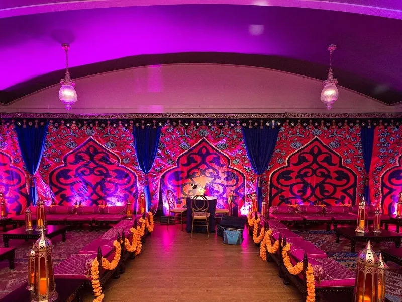 Modern Social Hall with Curved Beams - Gallery image