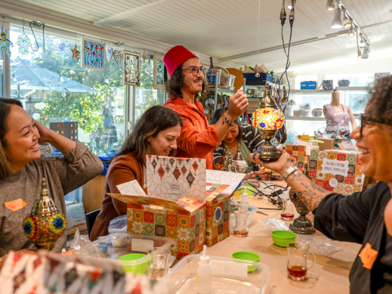 Turkish Mosaic Lamp Workshop in NYC - Gallery image