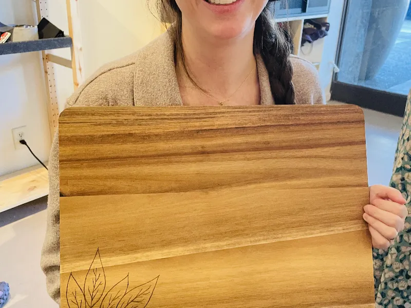 Wood Burning on Cutting Board - Gallery image