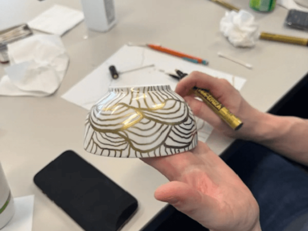 ✨Create Decorative Bowl with Gold Leaf! 🏆 Travels to You