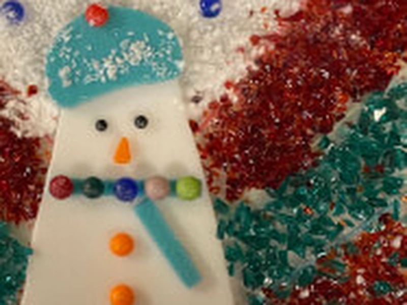 Fused Glass Snowman Plate Creation Workshop - Gallery image
