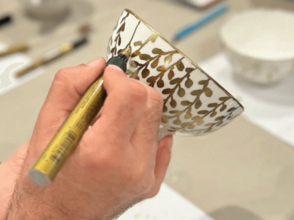✨Create Decorative Bowl with Gold Leaf! 🏆 Travels to You