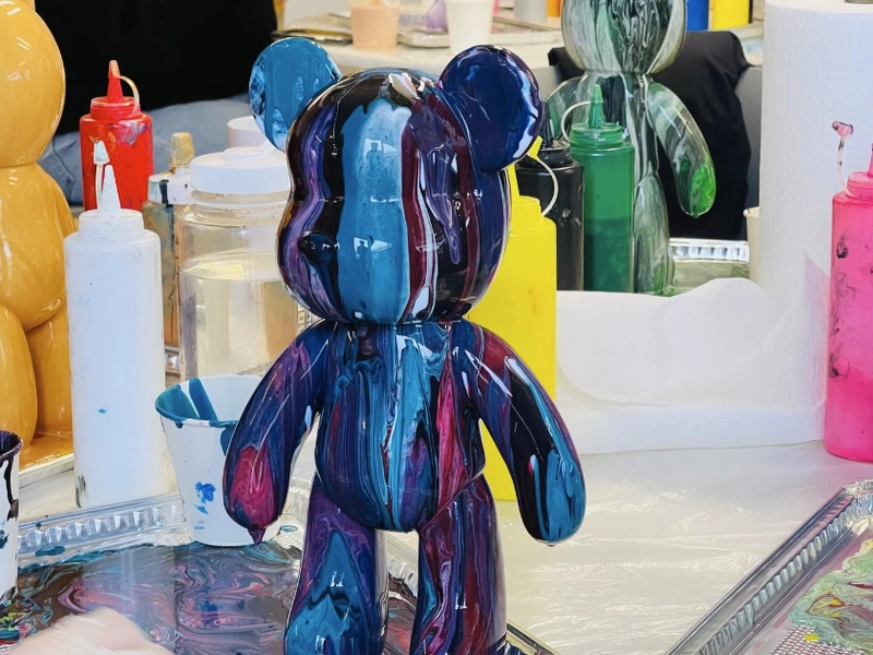 Fluid Art Bear Painting Workshop (Instructor Travels to You) - Gallery image