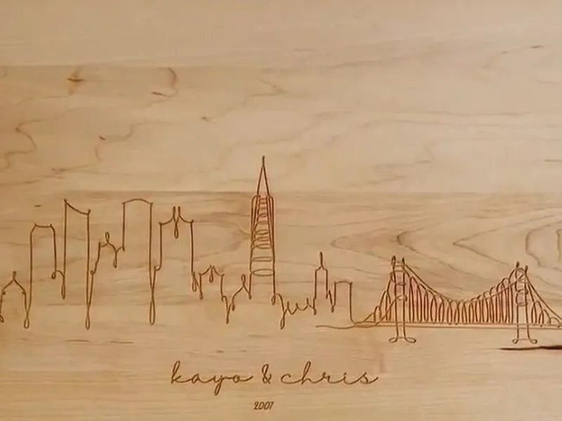 Wood Burning on Cutting Board - Gallery image