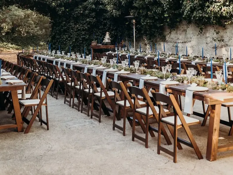 Coastal Buffet Wedding Reception With Full China And Staff - Gallery image