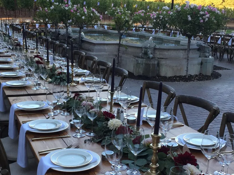 Plated Three Course Wedding Dinner With Wine Country Service - Gallery image