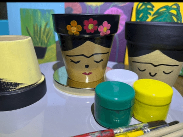 Frida Kahlo Inspired Painting and Succulent Pot Workshop - Team Building in San Leandro - Featured image