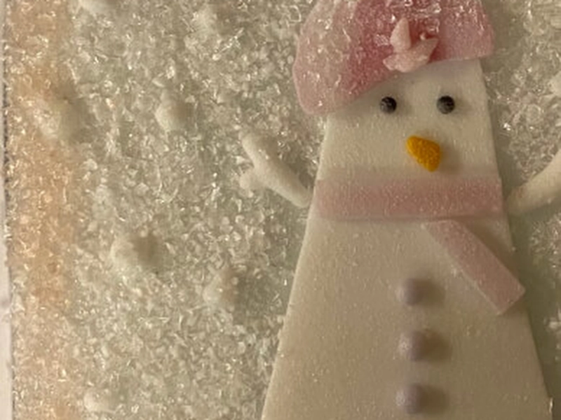 Fused Glass Snowman Plate Creation Workshop - Gallery image
