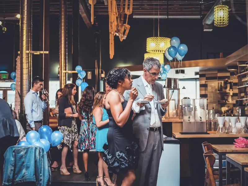 Skylit Brick Hall with Edison Lighting - Gallery image