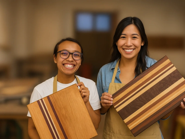 Wooden Rainbow Cutting Board Workshop