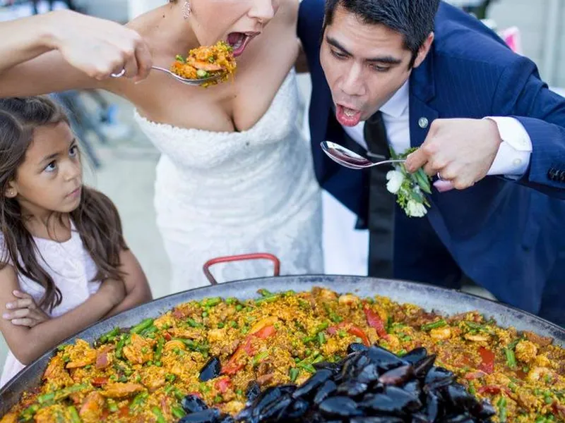 Live Cooking Spanish Paella Buffet with Tapas Sangria and Servers - Gallery image