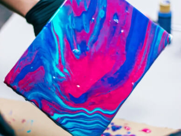 Fluid art pour painting bachelorette party San Francisco
