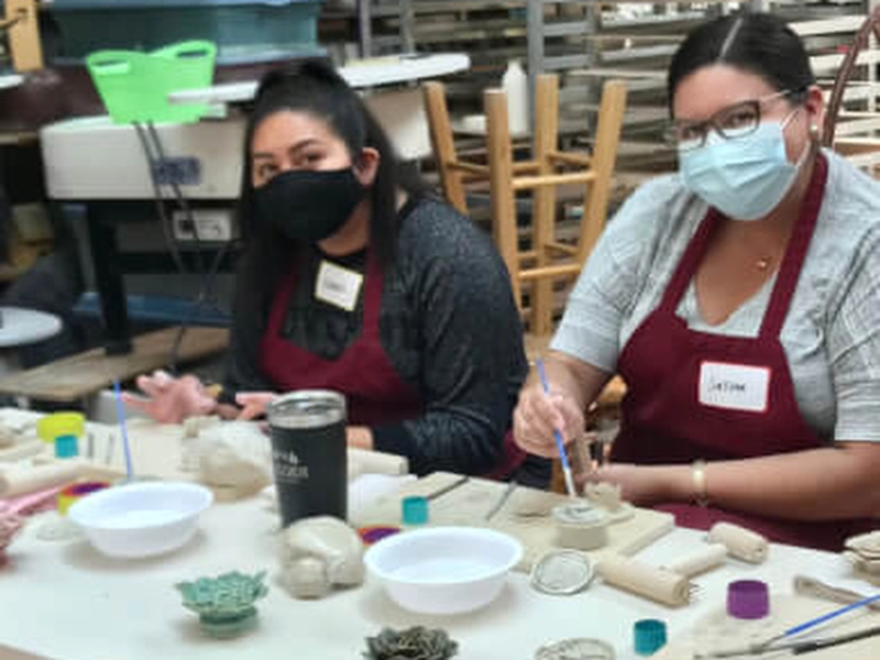 Pottery and Leaf Printing Workshop for Team Building - Gallery image