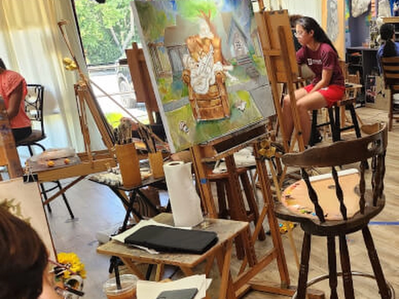 Art Workshop: Creative Team Building with Charcoal & Oil Painting - Gallery image